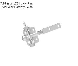 7.75 in. x 1.75 in. x 4.5 in. Steel White Gravity Latch