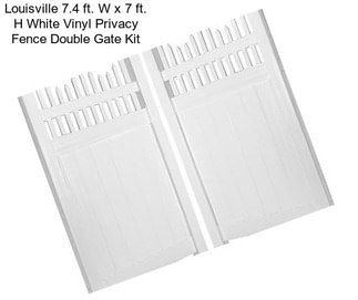 Louisville 7.4 ft. W x 7 ft. H White Vinyl Privacy Fence Double Gate Kit