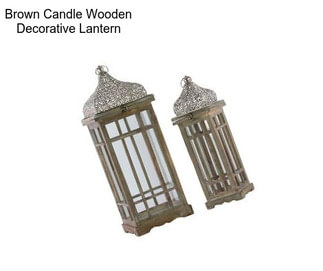 Brown Candle Wooden Decorative Lantern