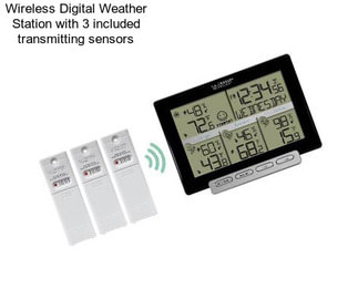 Wireless Digital Weather Station with 3 included transmitting sensors