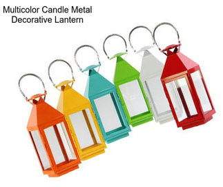 Multicolor Candle Metal Decorative Lantern