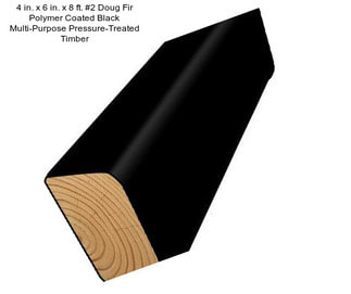 4 in. x 6 in. x 8 ft. #2 Doug Fir Polymer Coated Black Multi-Purpose Pressure-Treated Timber