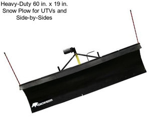 Heavy-Duty 60 in. x 19 in. Snow Plow for UTVs and Side-by-Sides