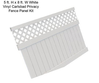 5 ft. H x 8 ft. W White Vinyl Carlsbad Privacy Fence Panel Kit