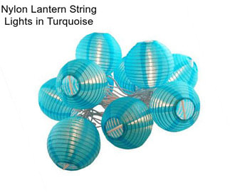 Nylon Lantern String Lights in Turquoise