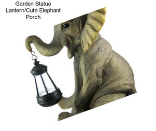 Garden Statue Lantern/Cute Elephant Porch
