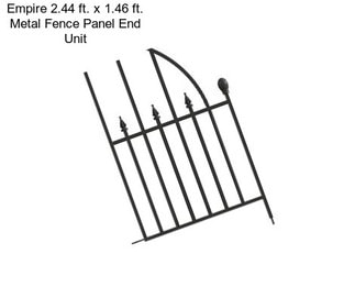 Empire 2.44 ft. x 1.46 ft. Metal Fence Panel End Unit