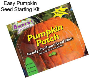 Easy Pumpkin Seed Starting Kit