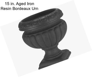 15 in. Aged Iron Resin Bordeaux Urn