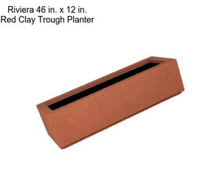 Riviera 46 in. x 12 in. Red Clay Trough Planter