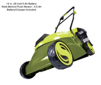 14 in. 28-Volt 5 Ah Battery Walk-Behind Push Mower - 4.0 Ah Battery/Charger Included