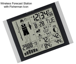 Wireless Forecast Station with Fisherman Icon