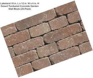 Lakeland I 8 in. L x 12 in. W x 4 in. H Desert Tumbeled Concrete Garden Wall Block (20-Pack)