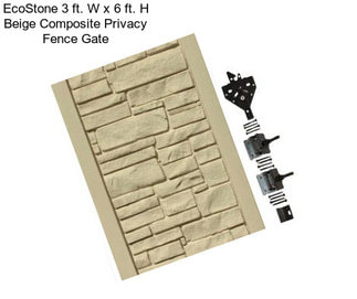 EcoStone 3 ft. W x 6 ft. H Beige Composite Privacy Fence Gate