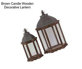 Brown Candle Wooden Decorative Lantern