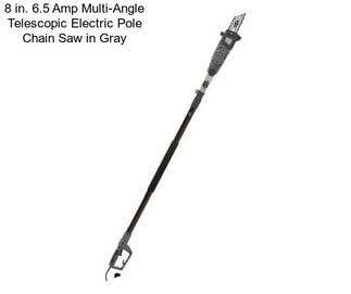 8 in. 6.5 Amp Multi-Angle Telescopic Electric Pole Chain Saw in Gray