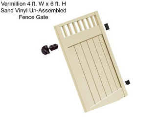 Vermillion 4 ft. W x 6 ft. H Sand Vinyl Un-Assembled Fence Gate