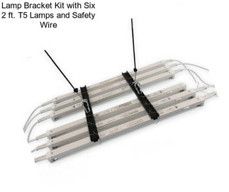 Lamp Bracket Kit with Six 2 ft. T5 Lamps and Safety Wire