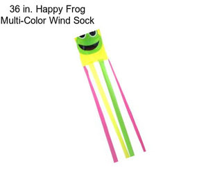 36 in. Happy Frog Multi-Color Wind Sock