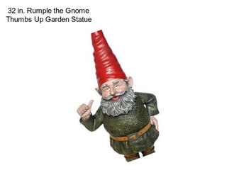 32 in. Rumple the Gnome Thumbs Up Garden Statue