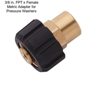 3/8 in. FPT x Female Metric Adapter for Pressure Washers