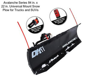 Avalanche Series 84 in. x 22 in. Universal Mount Snow Plow for Trucks and SUVs