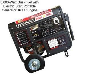 8,000-Watt Dual-Fuel with Electric Start Portable Generator 16 HP Engine