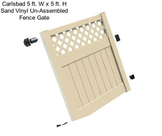 Carlsbad 5 ft. W x 5 ft. H Sand Vinyl Un-Assembled Fence Gate