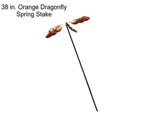 38 in. Orange Dragonfly Spring Stake