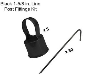 Black 1-5/8 in. Line Post Fittings Kit