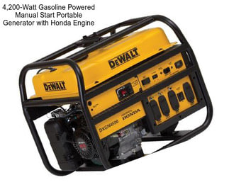 4,200-Watt Gasoline Powered Manual Start Portable Generator with Honda Engine