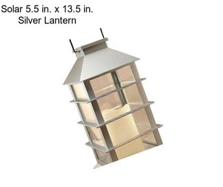 Solar 5.5 in. x 13.5 in. Silver Lantern