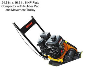 24.5 in. x 16.5 in. 6 HP Plate Compactor with Rubber Pad and Movement Trolley