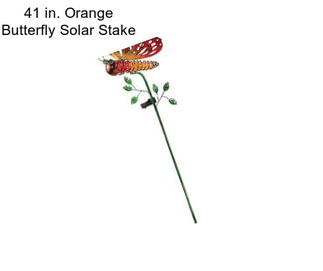 41 in. Orange Butterfly Solar Stake