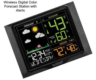 Wireless Digital Color Forecast Station with Alerts