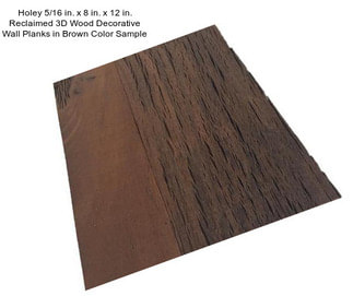 Holey 5/16 in. x 8 in. x 12 in. Reclaimed 3D Wood Decorative Wall Planks in Brown Color Sample