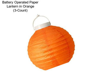 Battery Operated Paper Lantern in Orange (3-Count)