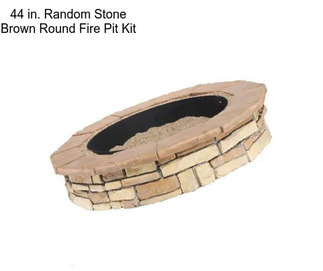 44 in. Random Stone Brown Round Fire Pit Kit