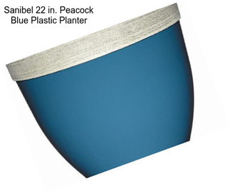 Sanibel 22 in. Peacock Blue Plastic Planter