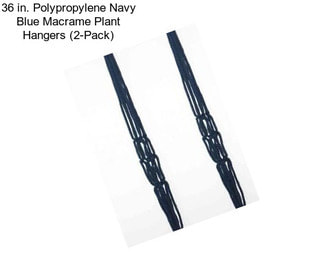 36 in. Polypropylene Navy Blue Macrame Plant Hangers (2-Pack)