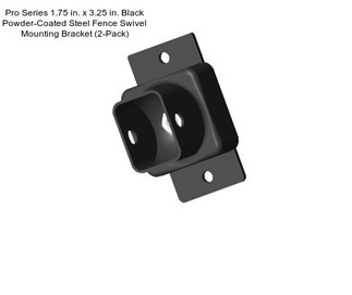 Pro Series 1.75 in. x 3.25 in. Black Powder-Coated Steel Fence Swivel Mounting Bracket (2-Pack)