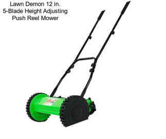 Lawn Demon 12 in. 5-Blade Height Adjusting Push Reel Mower