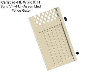 Carlsbad 4 ft. W x 6 ft. H Sand Vinyl Un-Assembled Fence Gate