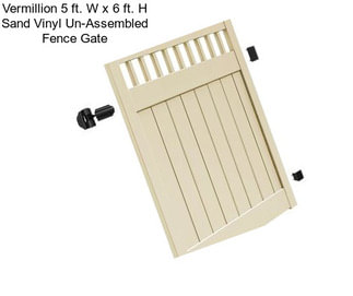 Vermillion 5 ft. W x 6 ft. H Sand Vinyl Un-Assembled Fence Gate