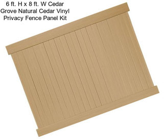 6 ft. H x 8 ft. W Cedar Grove Natural Cedar Vinyl Privacy Fence Panel Kit