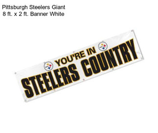 Pittsburgh Steelers Giant 8 ft. x 2 ft. Banner White