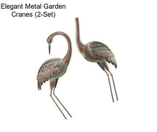 Elegant Metal Garden Cranes (2-Set)