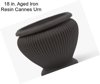 18 in. Aged Iron Resin Cannes Urn
