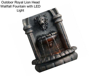 Outdoor Royal Lion Head Wallfall Fountain with LED Light