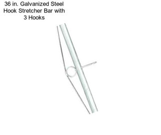 36 in. Galvanized Steel Hook Stretcher Bar with 3 Hooks